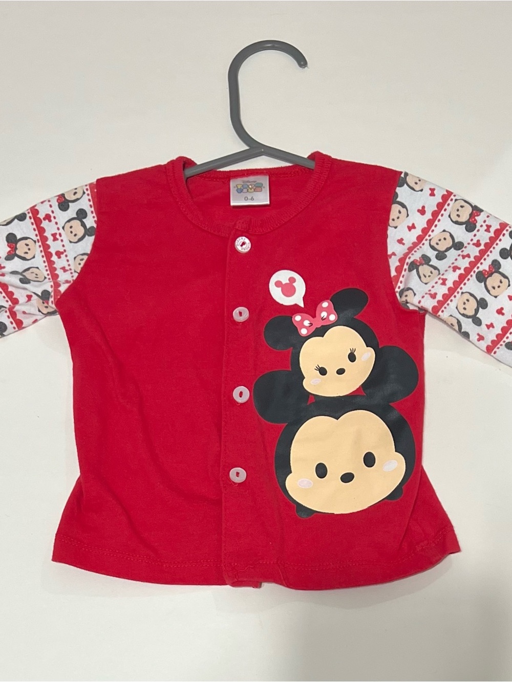 Disney Tsum Tsum Minnie & Mickey 0-6 Month Sweater